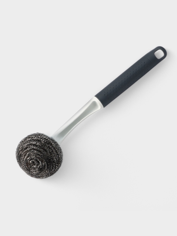 Щётка для мытья посуды с металличкой губкой Breeze, удобная ручка, 30×6 см Щётка для мытья посуды с металличкой губкой Breeze, удобная ручка, 30×6 см