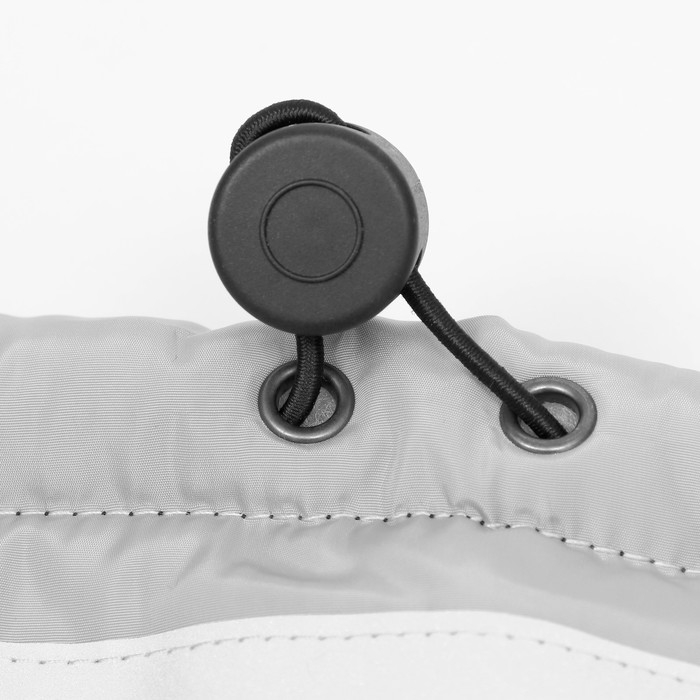 Куртка для больших собак, мембрана, XL (ДС 40, ОШ 41, ОГ 56 см), серо-чёрная