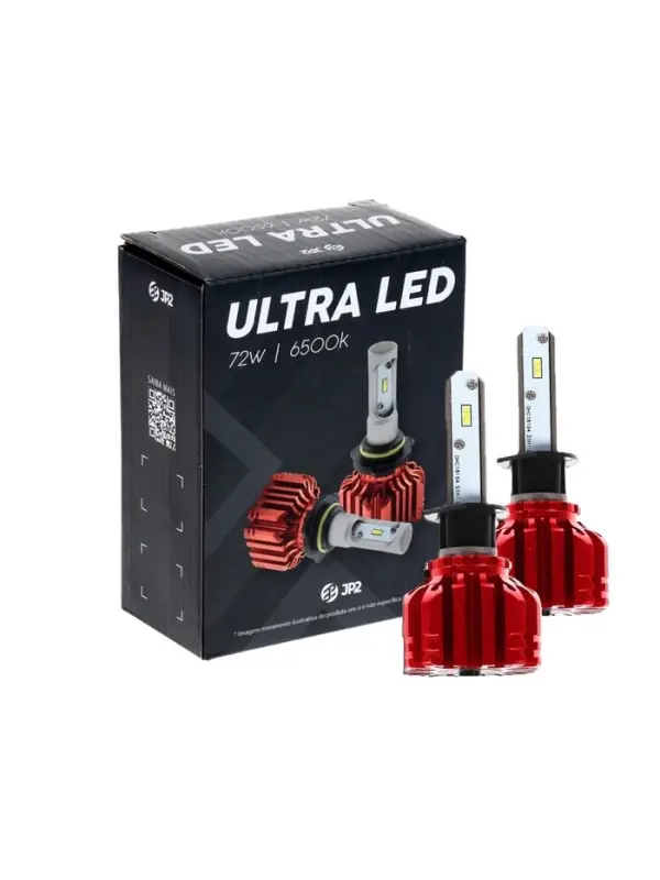 Автолампа светодиодная Н1, 72 Вт, 5000 Лм, 6500 К, IP65, набор 2 шт.