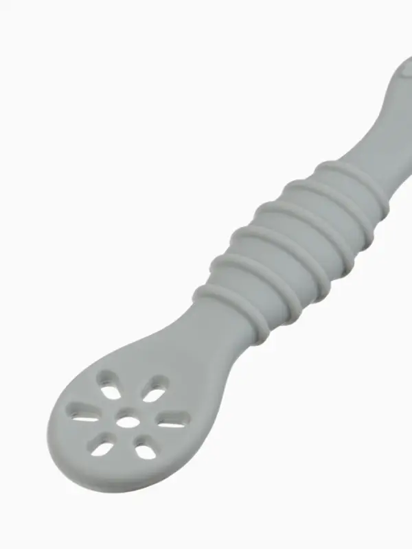 Ложка детская для прикорма, силикон, набор 3 шт., серый M&B