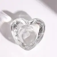 Подсвечник стеклянный &laquo;Сердце&raquo;, d=4 см, прозрачный