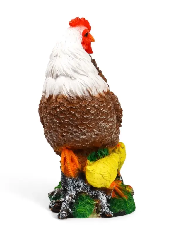 Садовая фигура из полистоуна &laquo;Курица с цыплятами&raquo;, 42&times;17&times;30 см