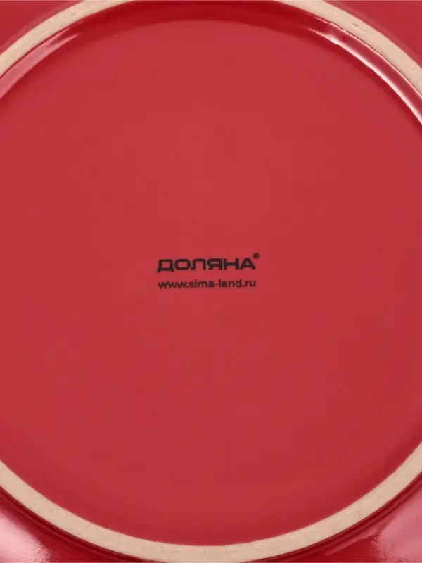 Тарелка Доляна &laquo;Красный горох&raquo;, d=21 см, керамика, красная