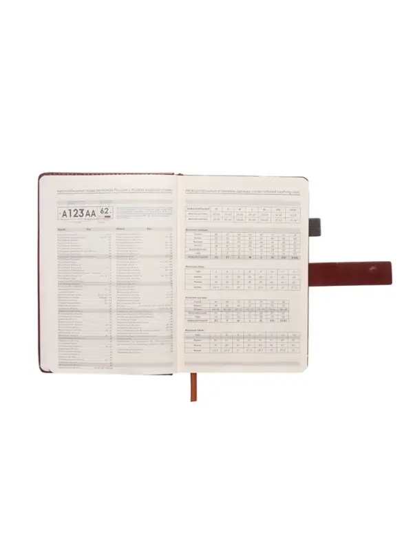 Ежедневник недатированный формат А5, с хлястиком, 112л, линия, держатель, пвх, Коричневый Ежедневник недатированный формат А5, с хлястиком, 112л, линия, держатель, пвх, Коричневый