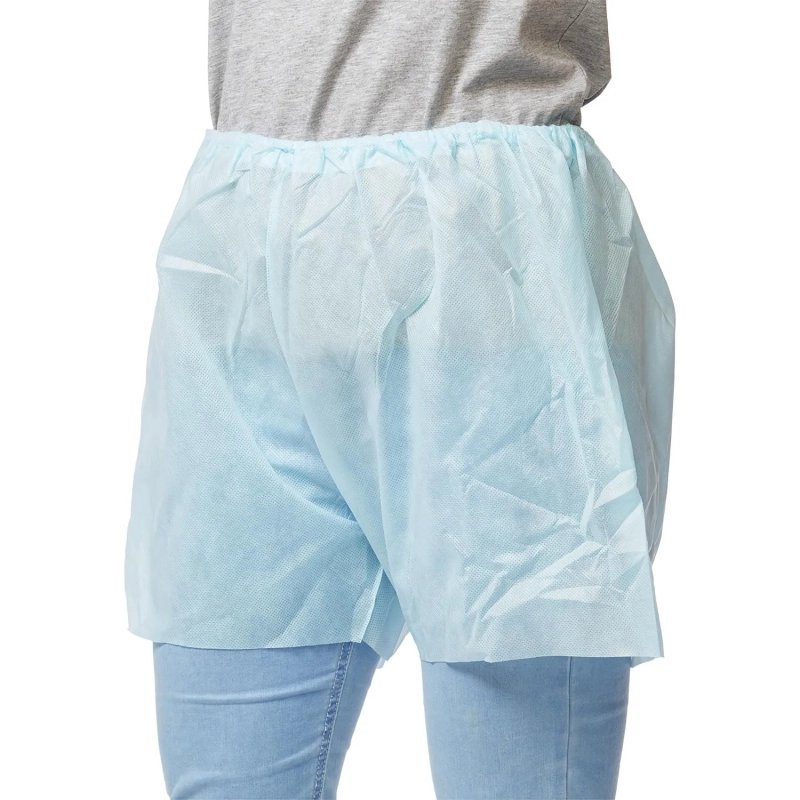 Трусы н/с, с разрезом дл.38см, р.52-54,голубые пл.42, 10шт/уп  Гекса