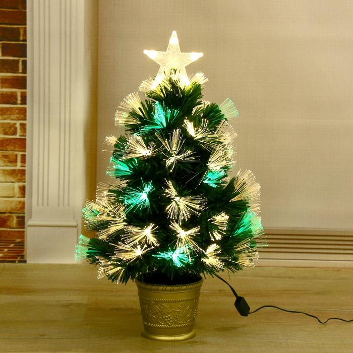 Ёлка фиброоптическая  Ёлка фиброоптическая "Пучок" 60 см d нижнего яруса 37 см 55 веток