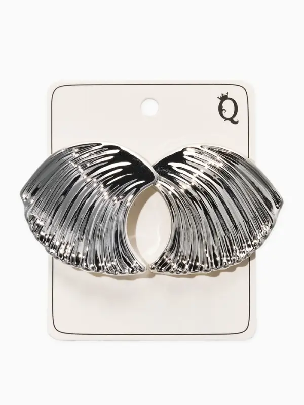 Серьги &laquo;Волна&raquo;, цвет серебро