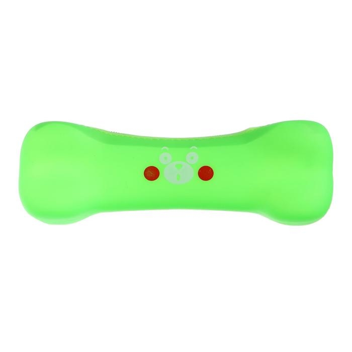 Пенал школьный Пенал школьный "Кость" на молнии, силиконовый, салатовый