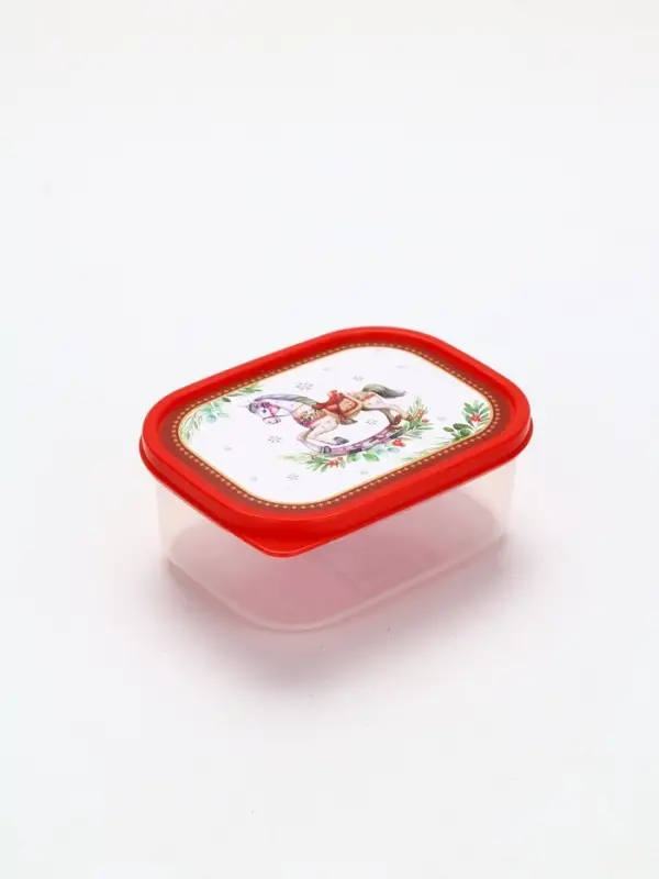 Ланч - бокс прямоугольный «Новогодняя лошадка», 500 мл Ланч - бокс прямоугольный «Новогодняя лошадка», 500 мл