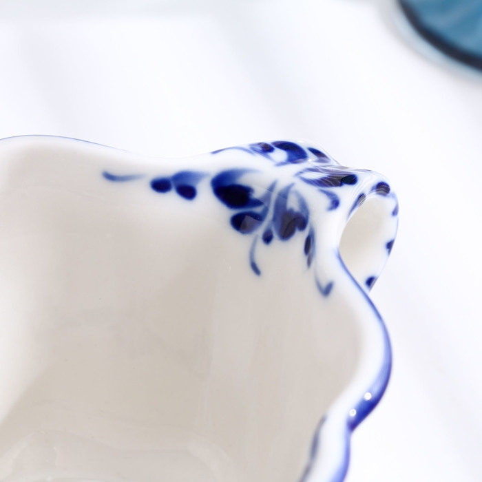 Бульонница «Ивушка», с ручками, H=7 см, 0,35 л, гжель Бульонница «Ивушка», с ручками, H=7 см, 0,35 л, гжель