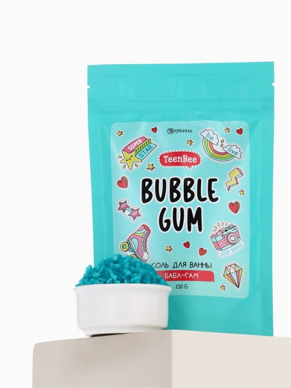 TEEN BEE Соль для тела в пакете 250 гр, аромат жвачка TEEN BEE Соль для тела в пакете 250 гр, аромат жвачка
