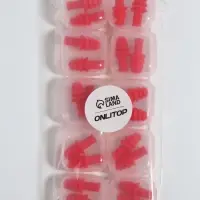 Беруши, 3×1.3 см, в футляре, фасовка 10 шт., силиконовые, МИКС