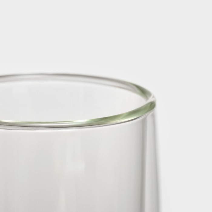 Стакан стеклянный с двойными стенками Magistro «Поль. Дуо», 350 мл, 7,3×15 см Стакан стеклянный с двойными стенками Magistro «Поль. Дуо», 350 мл, 7,3×15 см