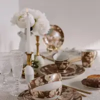 Салатник WY Pink O'hara, фарфор, 600 мл, d=14 см, бежевый