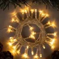 Гирлянда &laquo;Нить&raquo; 4 м, IP20, прозрачная нить, 40 LED, свечение тёплое белое, 2 режима, AAх3