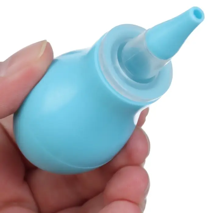 Детский назальный аспиратор с 2-мя сменными насадками, в контейнере, голубой