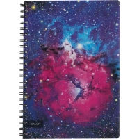 Бизнес-тетрадь 120л,А4,Space Galaxy,300х210мм,70г/квм,белый,карман