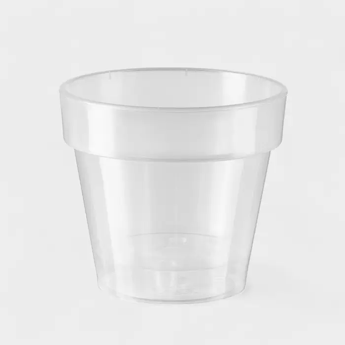 Кашпо для цветов со вставкой Plast-Avenue &laquo;Порто&raquo;, 2.4 л, пластик, прозрачное