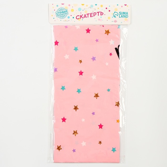 Скатерть &laquo;Единорожка&raquo; со звёздами, 137х137 см.