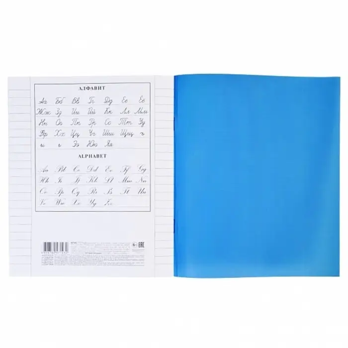 Тетрадь 18 листов в линейку Синяя, пластиковая обложка, титульный лист, блок офсет 65г/м2 Тетрадь 18 листов в линейку Синяя, пластиковая обложка, титульный лист, блок офсет 65г/м2