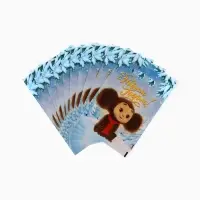 Подарочные пакеты, полиэтилен, набор 10 шт «Новый год», Чебурашка, 20 х 30 см