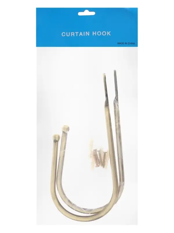 Крючок для штор ТУНДРА KS011, однорожковый, цвет бронза, 2 шт Крючок для штор ТУНДРА KS011, однорожковый, цвет бронза, 2 шт