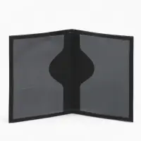 Обложка для автодокументов, натуральная кожа, гладкая, 10&times;1&times;13 см, чёрная