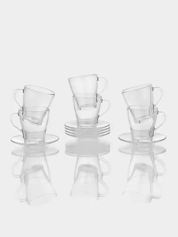 Чайный сервиз ОСЗ &laquo;Грация&raquo;, 12 предметов: кружка 250 мл, 6 шт., блюдце, 6 шт., стекло