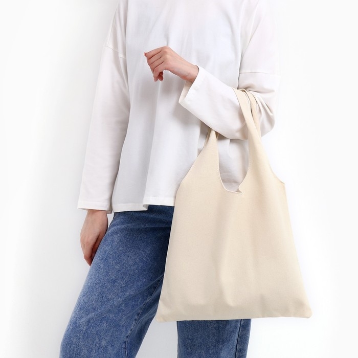 Шопер мешок, 40х35см, цвет бежевый Шопер мешок, 40х35см, цвет бежевый