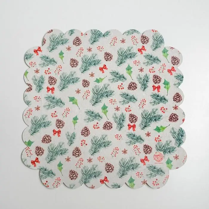 Коробка для кондитерских изделий с пластиковой крышкой «Winter time», 21 х 21 х 3 см