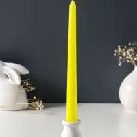 Свеча античная 25 см, 58 г, 7 ч, жёлтый
