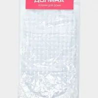 Коврик для ванной на присосках Доляна, 66&times;36 см, белый