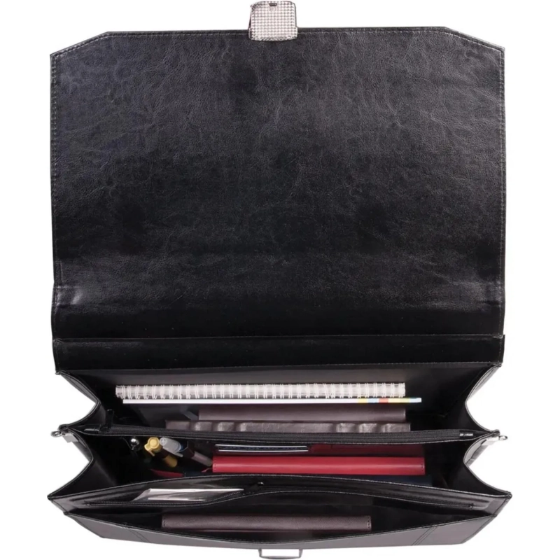 Портфель Бизнес имп.винилискожа,черный,мод.309/чер