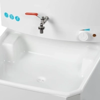 Умывальник дачный Topfort ELEGANT с подогревом 17л, пласт мойка, белый