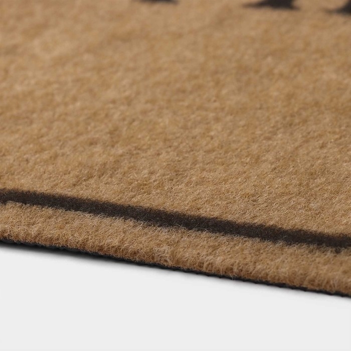 Коврик придверный Доляна Welcome, без окантовки, 40×60 см, цвет бежевый Коврик придверный Доляна Welcome, без окантовки, 40×60 см, цвет бежевый