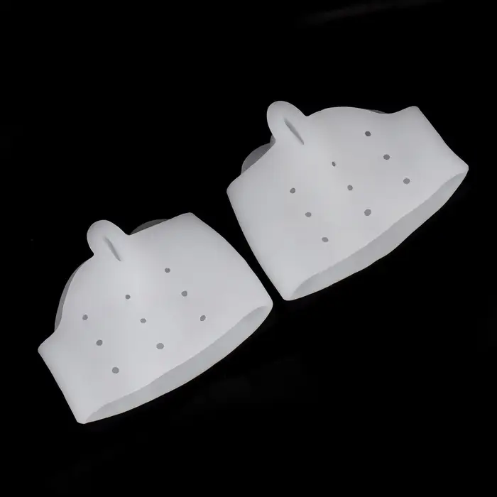 Корректоры - разделители для пальцев ног, на манжете, дышащие, 1 разделитель, силиконовые, 8&times;6.5 см, пара, белые