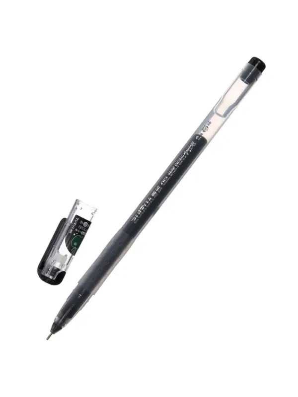 Ручка гелевая, бесстержневая, чёрная, узел 0.38 мм