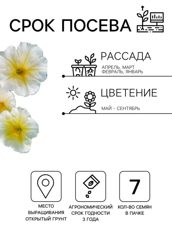 Семена цветов Петуния &laquo;Береника&raquo; F1, многоцветковая, гранулы, пробирка, 7 шт.