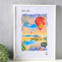 Фоторамка для фото 30х40 см, FIX, мдф, (пластик экран) белый