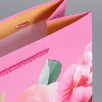 Пакет подарочный ламинированный "счастья и радости" 26 х 12 х 32 см