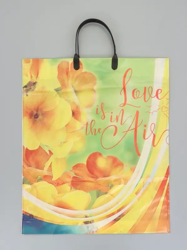 Пакет "Вдохновение", полиэтиленовый с пластиковой ручкой, 38 х 45 + 3 см, 90 мкм