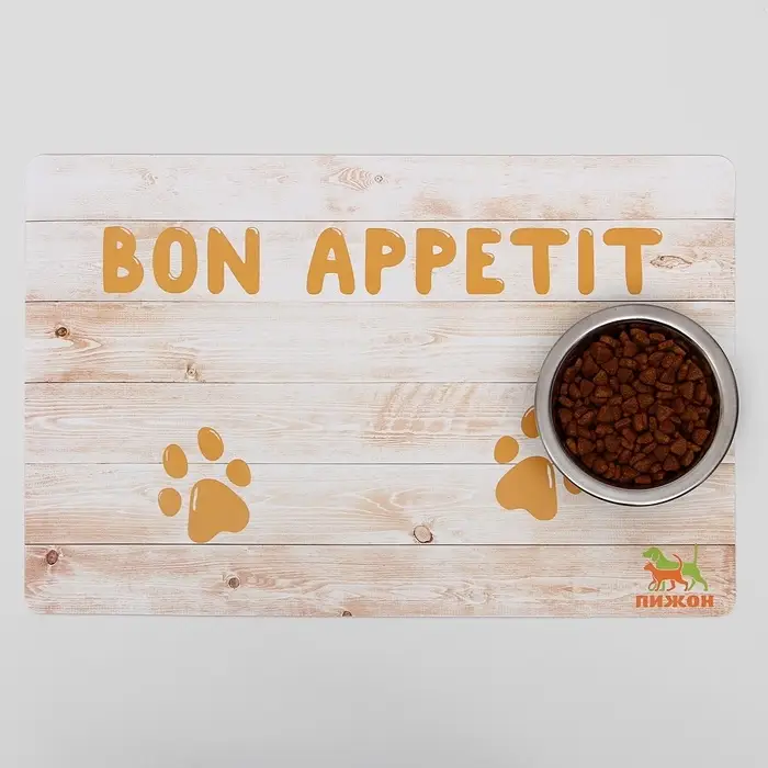 Коврик под миску &laquo;Пижон&raquo; Bon Appetit с нескользящим основанием 43&times;28 см