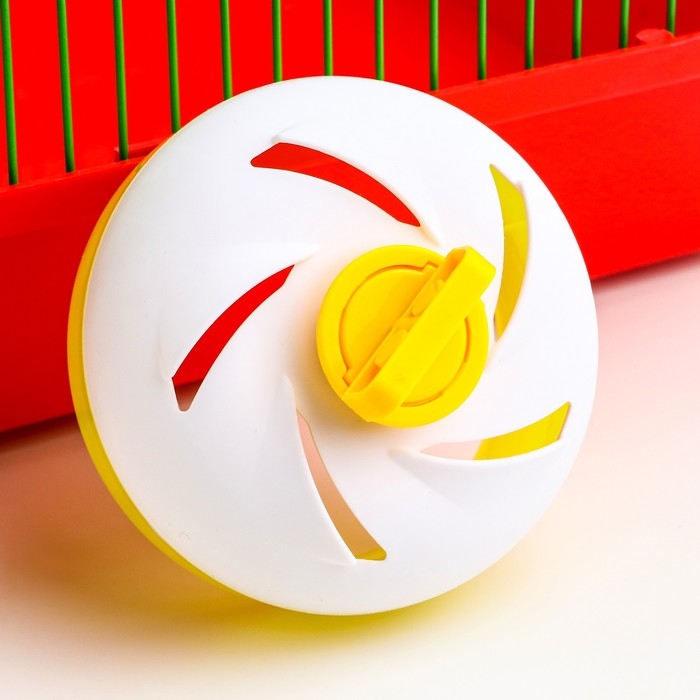 Колесо для грызунов тихое, 11 см, жёлтое Колесо для грызунов тихое, 11 см, жёлтое