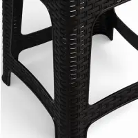 Табурет квадратный Rattan, 36.3&times;36.3&times;44.8 см, пластиковый, цвет горький шоколад