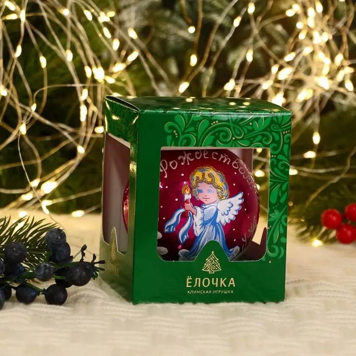 Ёлочный шар &laquo;Рождественская сказка&raquo; новогодний, d=8.5 см, МИКС