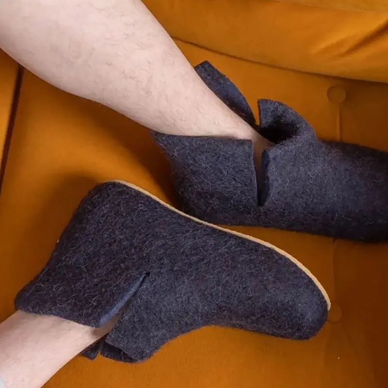 Домашние валенки Wild, темно-синие (клякса), размер 35