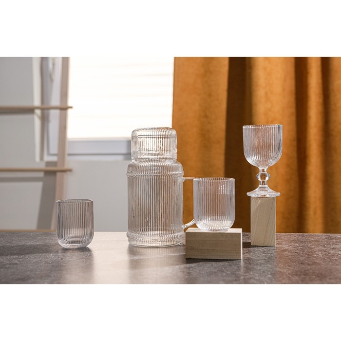 Стакан Magistro «Грани», 260 мл, 7.5×9.5 см, стекло, прозрачный