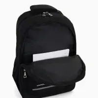 Рюкзак, 2 отдела, 4 кармана, 37&times;17&times;54 см, чёрный