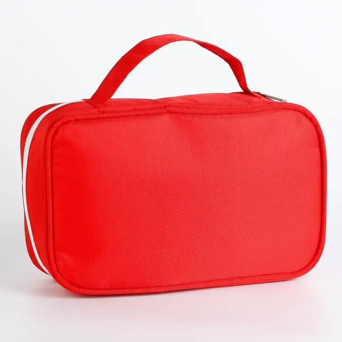 Аптечка дорожная First Aid, красная, 24&times;12&times;6 см