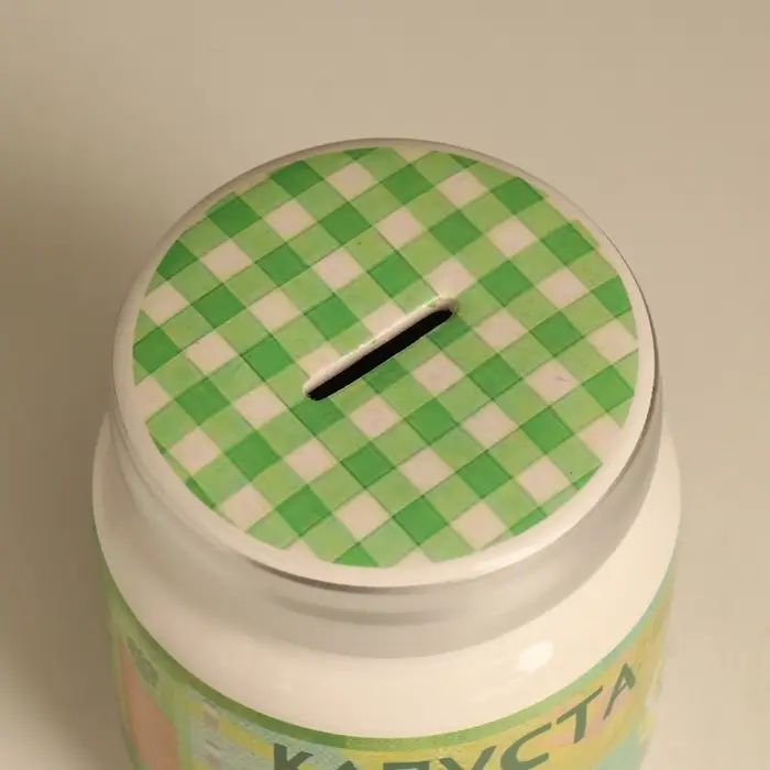 Копилка для денег &laquo;Банка. Капуста консервированная&raquo;, керамика, 11.5&times;11.5&times;14.3 см